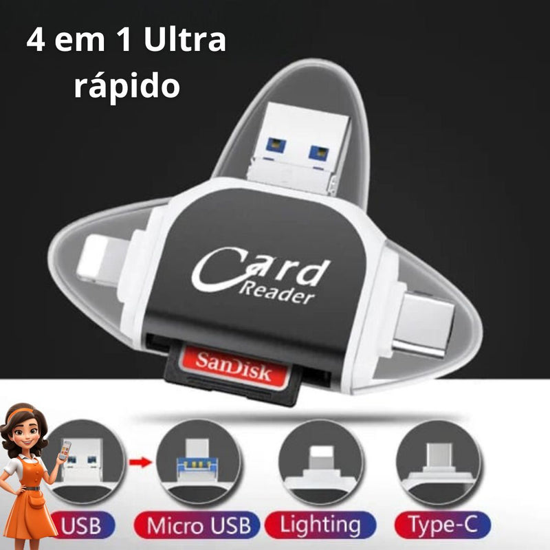 Leitor de Cartão Portátil - COMPRE 1 LEVE 2