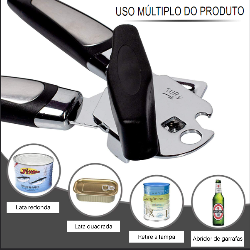 Abridor Profissional de Latas e Garrafas